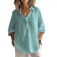 Luitgard | Women's Lightweight Blouse in Pea Green