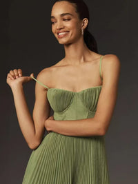 Lumi | Women's Sleeveless Pleated Maxi Dress