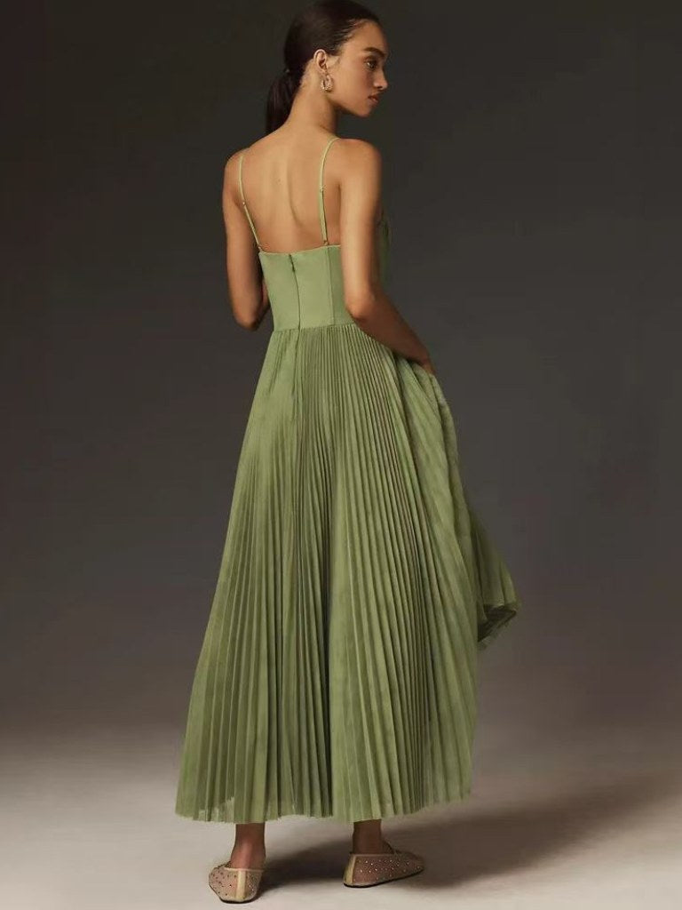 Lumi | Women's Sleeveless Pleated Maxi Dress
