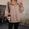 Luna | Women's Button-Front Voluminous Hooded Hoodie