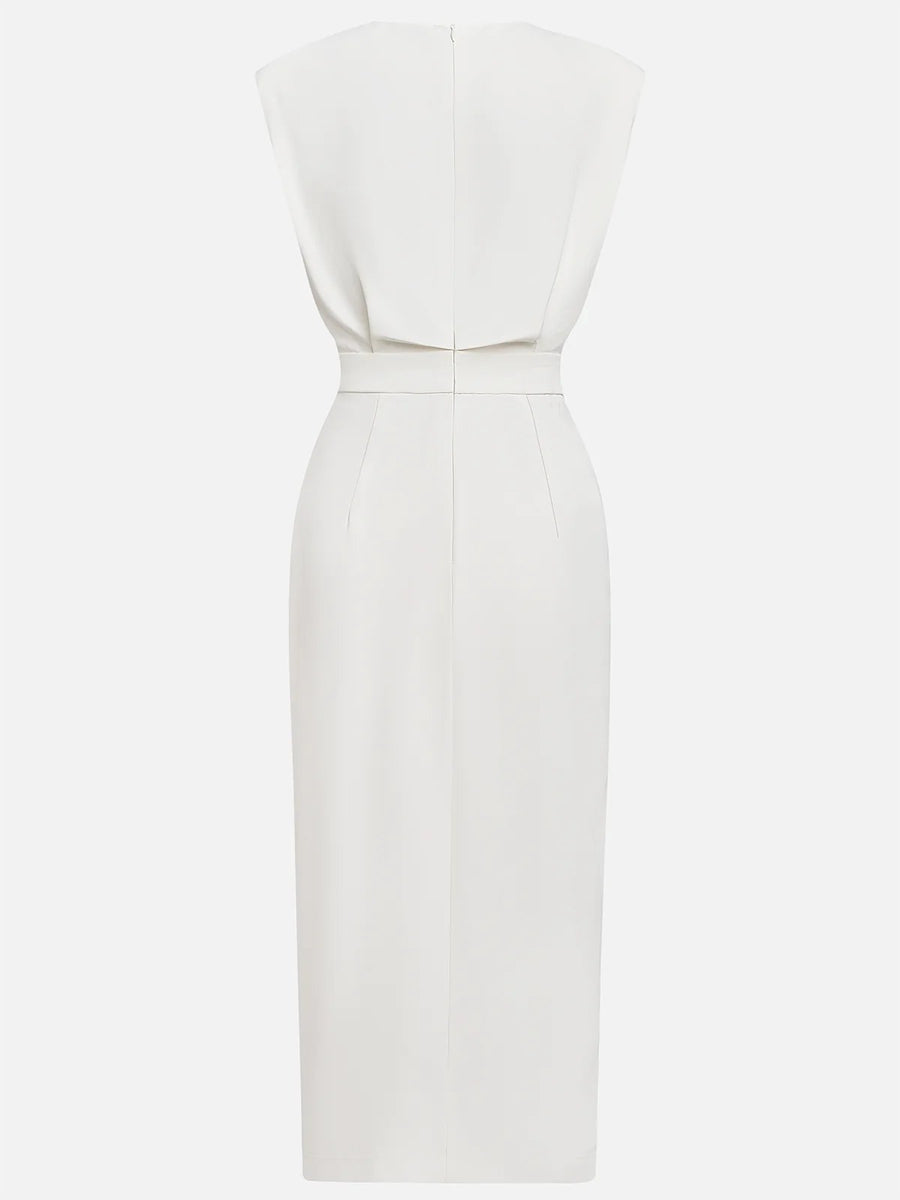 Lysandra | Women's Sleeveless Side Button Midi Dress