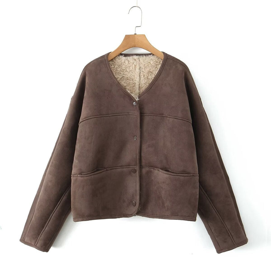 Lysandra | Women's Casual Jacket in Dark Brown