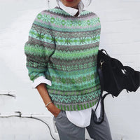 Mabel | Women's Knit Modern Sweater in Green