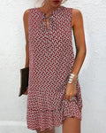 Mabel | Women's Sleeveless Tie Neck Mini Dress