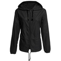 Maddalena | Women's Drawstring Lightweight Jacket in Black
