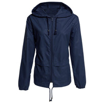 Maddalena | Women's Drawstring Lightweight Jacket in Dark Blue