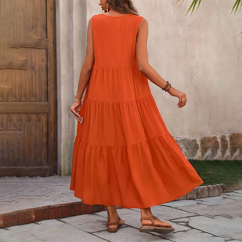 Madeleine | Women's Sleeveless V-Neck Maxi Dress