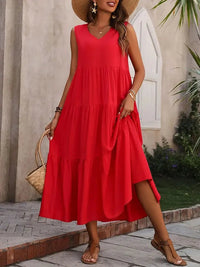 Madeleine | Women's Sleeveless V-Neck Maxi Dress