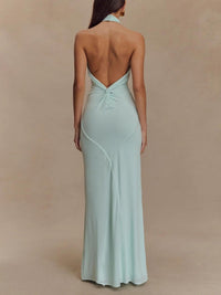 Madelief | Women's Slinky Halter Maxi Dress