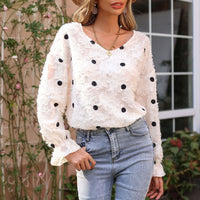 Madelon | Women's Textured Blouse in Apricot