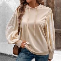 Maeve | Women's Voluminous Pockets Hooded Hoodie in Hellbeig