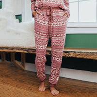 Maeve | Women's Fleece Two-Piece Set in Pink