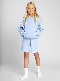 Magnolia | Women's Pockets Hooded Fleece Soft Hoodie in Blue