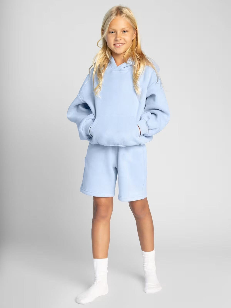 Magnolia | Women's Pockets Hooded Fleece Soft Hoodie in Blue