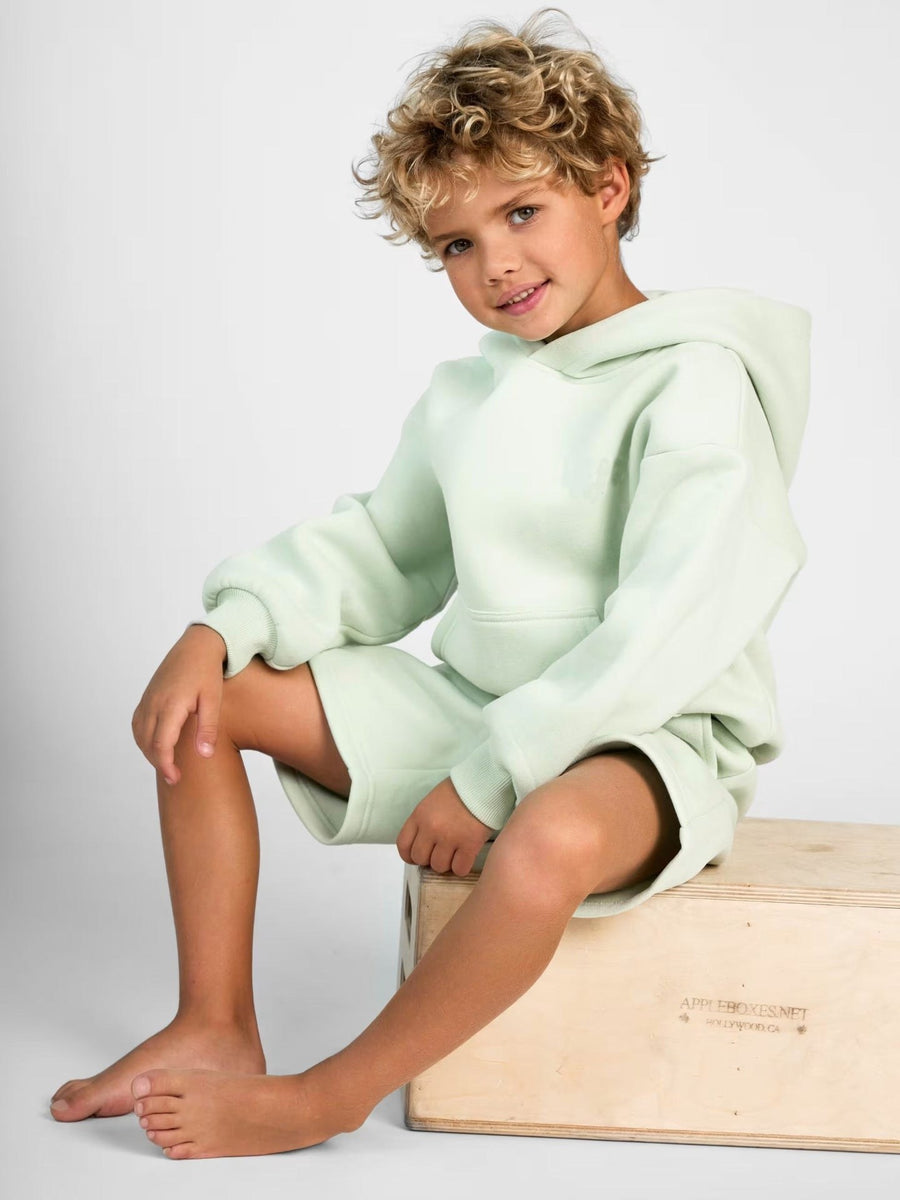 Magnolia | Women's Pockets Hooded Fleece Soft Hoodie in Green