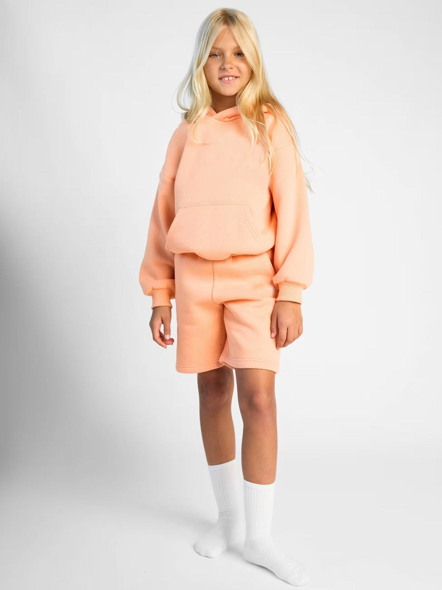 Magnolia | Women's Pockets Hooded Fleece Soft Hoodie in Orange