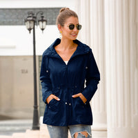 Mahalia | Women's Pockets Lightweight Jacket in Marine Blue