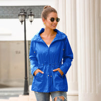 Mahalia | Women's Pockets Lightweight Jacket in Royal Blue