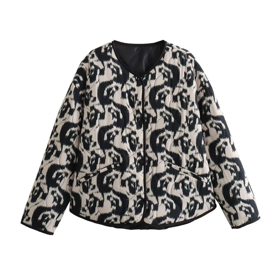 Maia | Women's Pockets Jacket in Blumenmust