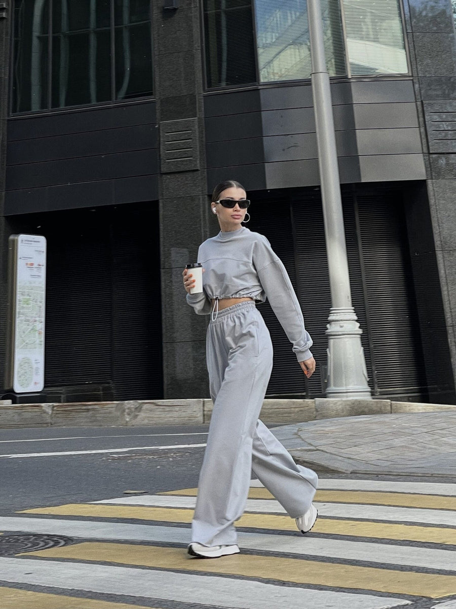 Maialen | Women's Top in Light Gray