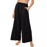 Maialena | Women's Elastic Waist Pockets Lightweight Pants – Dress Pants