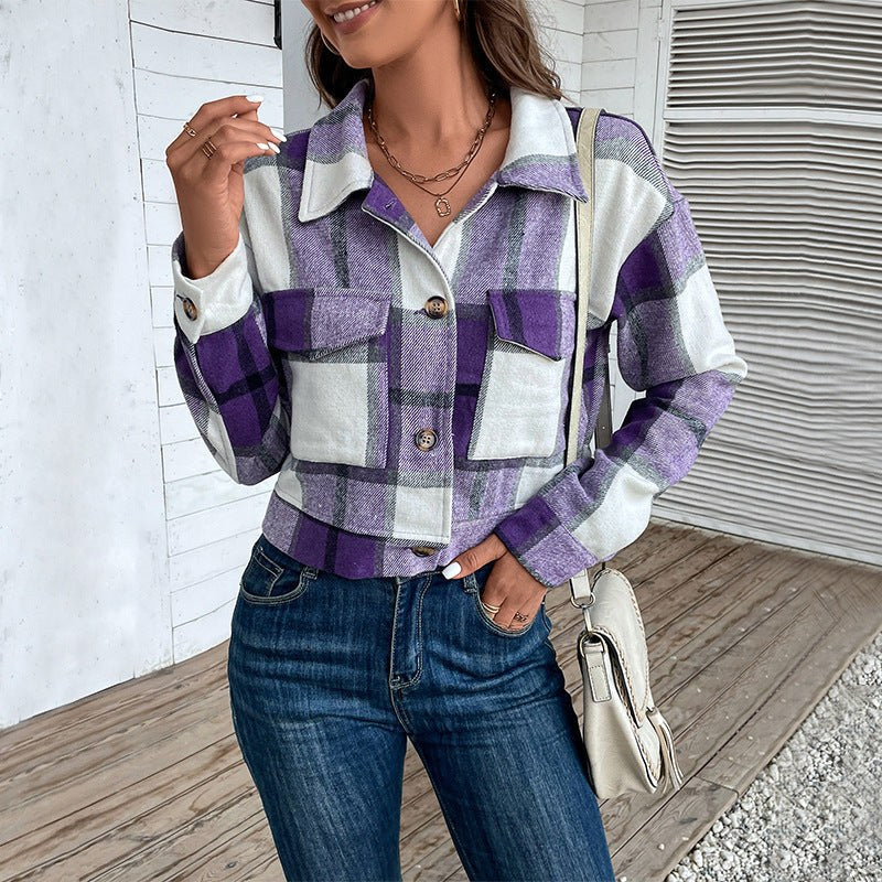Maisie | Women's Pockets Jacket in Purple