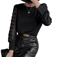 Maitane | Women's Sheer Puff Sleeve Blouse