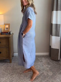 Malou | Women's Striped Button-Up Dress