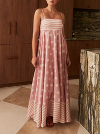 Malvina | Women's Polka Dot Maxi Sundress