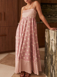 Malvina | Women's Polka Dot Maxi Sundress