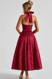 Marcella | Women's V-Neck Halterneck Maxi Dress