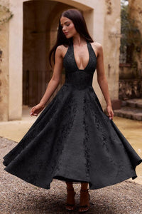 Marcella | Women's V-Neck Halterneck Maxi Dress