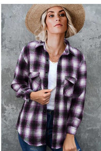 Margaux | Women's Pockets Blouse in Purple