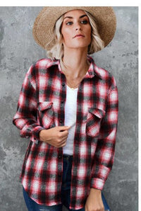 Margaux | Women's Pockets Blouse in Red