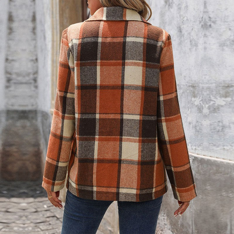 Margaux | Women's Blazer in Orange Brown