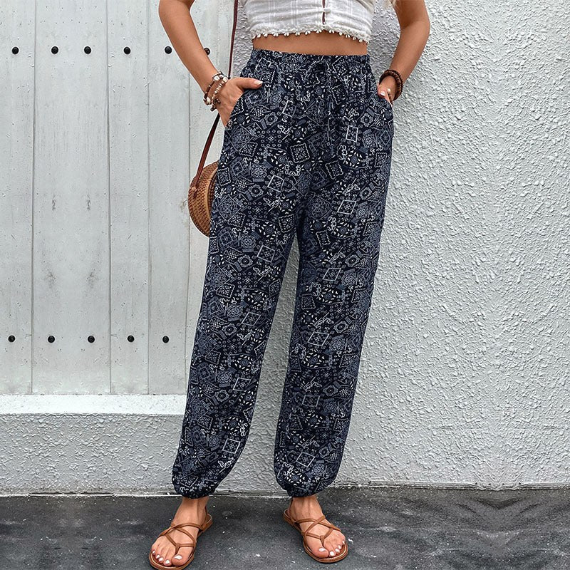 Margherita | Women's Elastic Waist Pockets Pants – Dress Pants