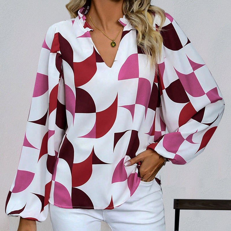 Margiad | Women's Blouse in Wine Red