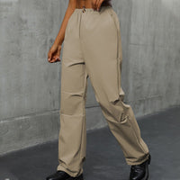 Marguerita | Women's Elastic Waist Pockets Pants – Dress Pants in Khaki