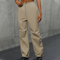 Marguerita | Women's Elastic Waist Pockets Pants – Dress Pants in Khaki