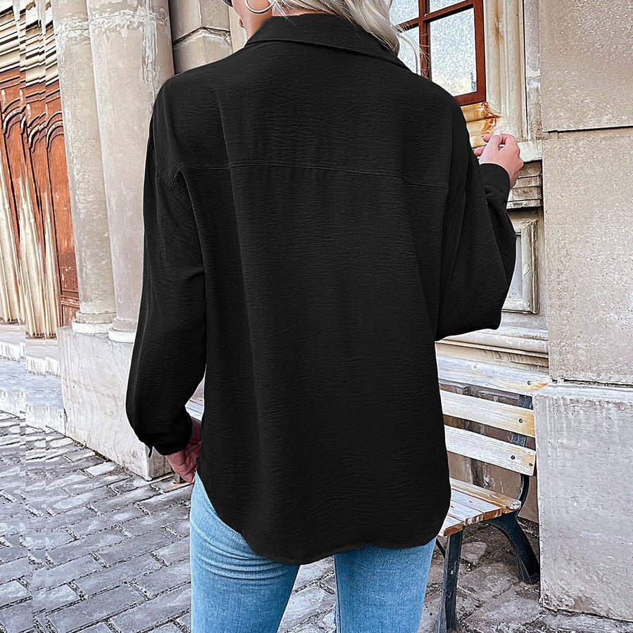 Mariangela | Women's Button-Front Lightweight Blouse Top