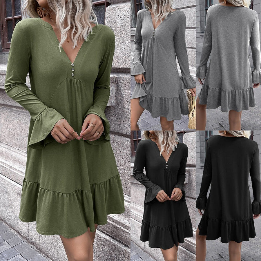 Marianthe | Women's V-Neck Dress – Casual Dress