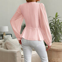 Marieke | Women's Wrap Blouse in Pink