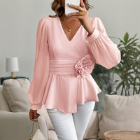 Marieke | Women's Wrap Blouse in Pink