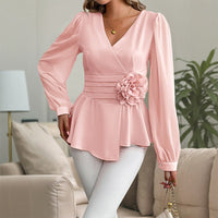 Marieke | Women's Wrap Blouse in Pink