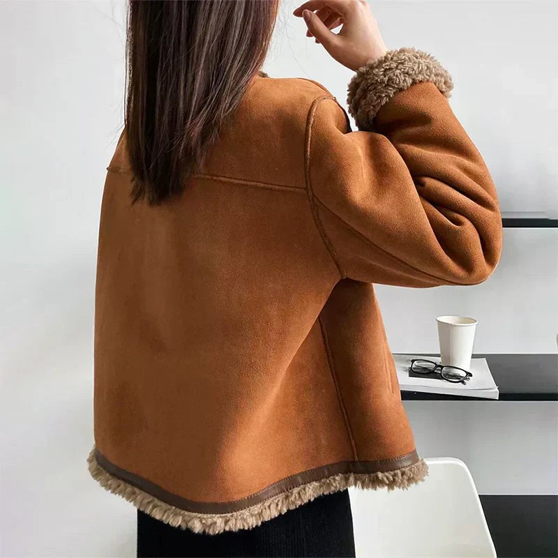 Marigold | Women's Button Front Trim Detail Jacket
