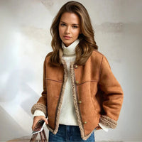 Marigold | Women's Button Front Trim Detail Jacket