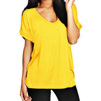 Marinella | Women's V-Neck T-Shirt in Yellow