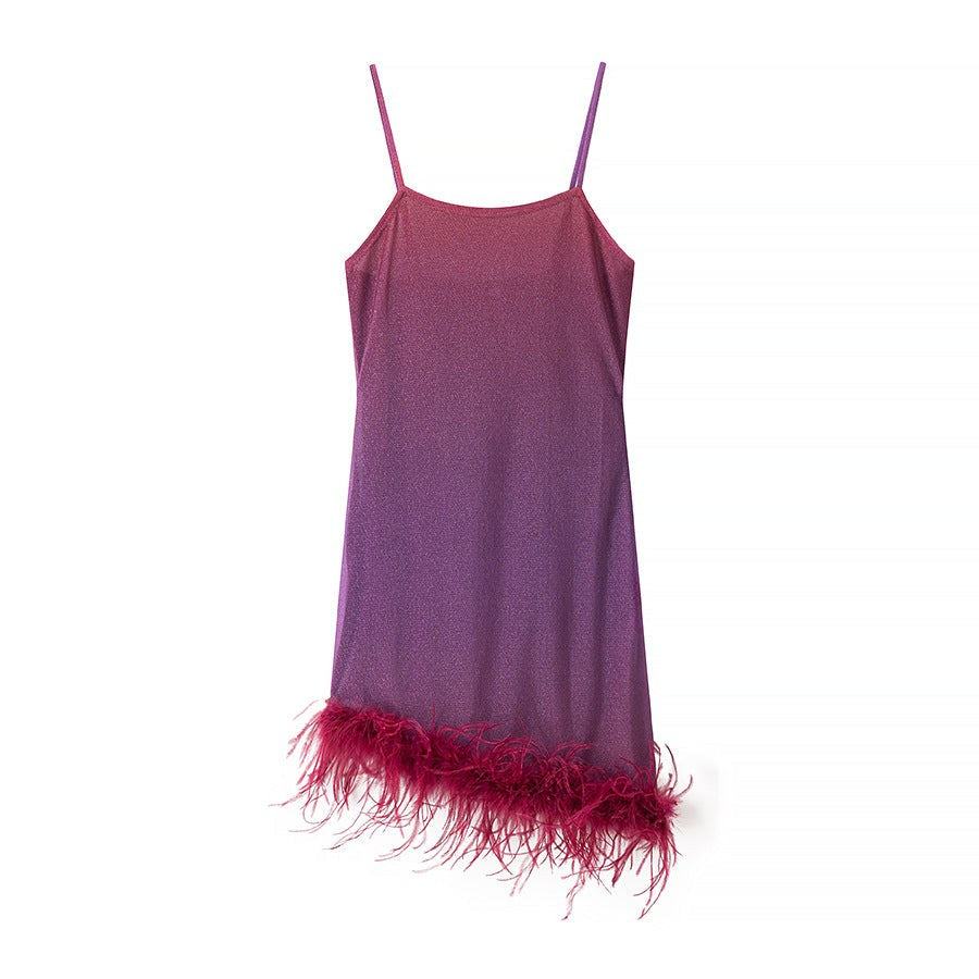 Marisol | Women's Ruffle Dress – Casual Dress in Purpur Red