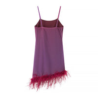 Marisol | Women's Ruffle Dress – Casual Dress in Purpur Red
