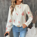 Maristela | Women's Stand Collar Puff Sleeve Top